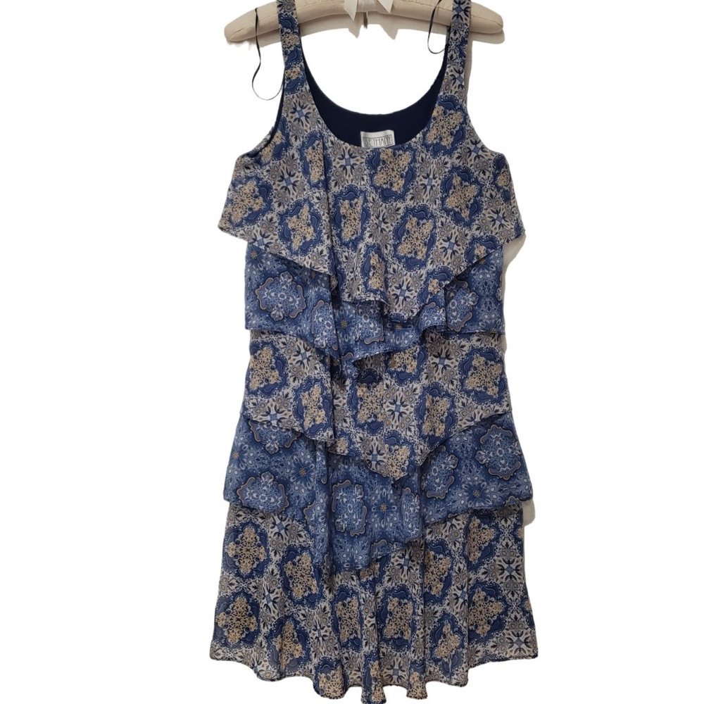 Bethany Boho Ruffled Tiered Lightweight Dress Size 8 EUC